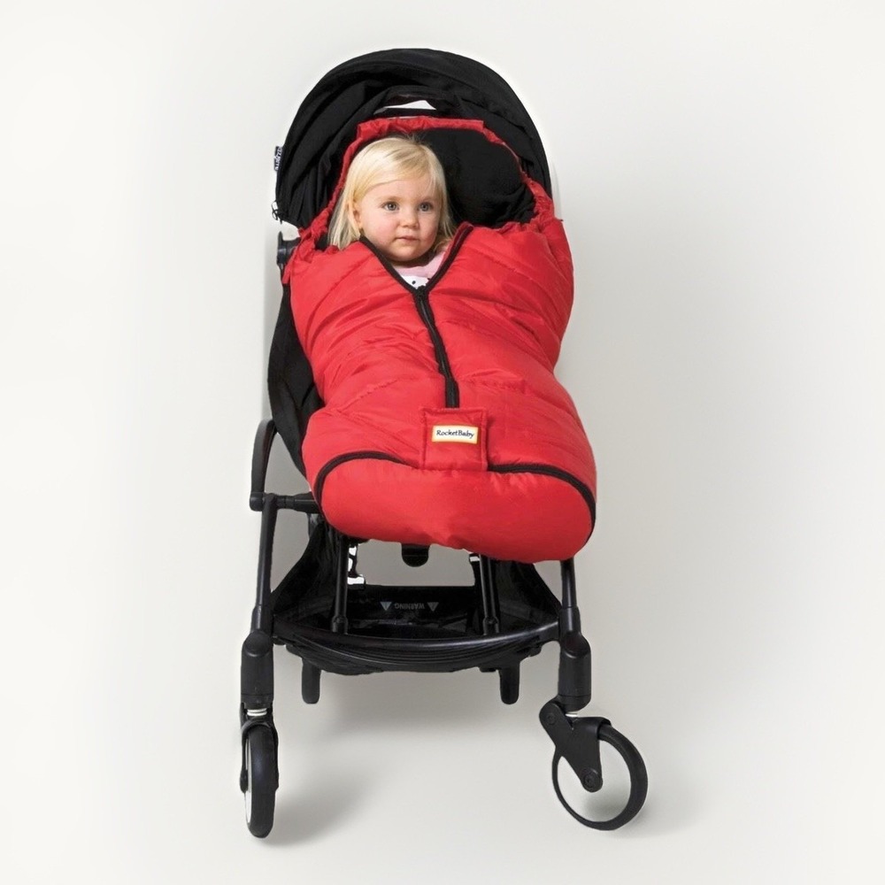 Rocket Baby The Stroller Bag Footmuff Igloo Zipper Waterproof Polyester Red Lava